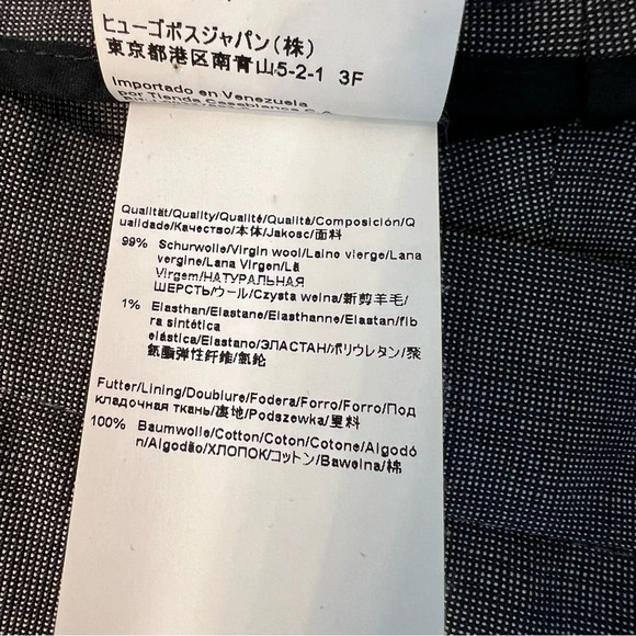 Boss Women’s Flat Front Wool Trouser Pant Black Grey 8 Classic Office Minimalist - Picture 6 of 6